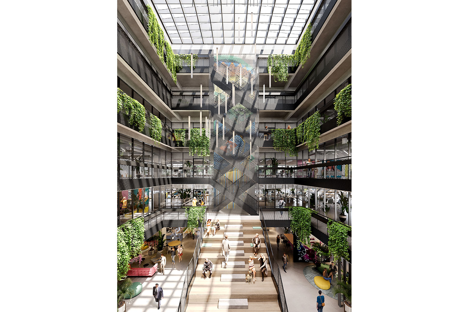 Helles Atrium im Kalle Neukölln